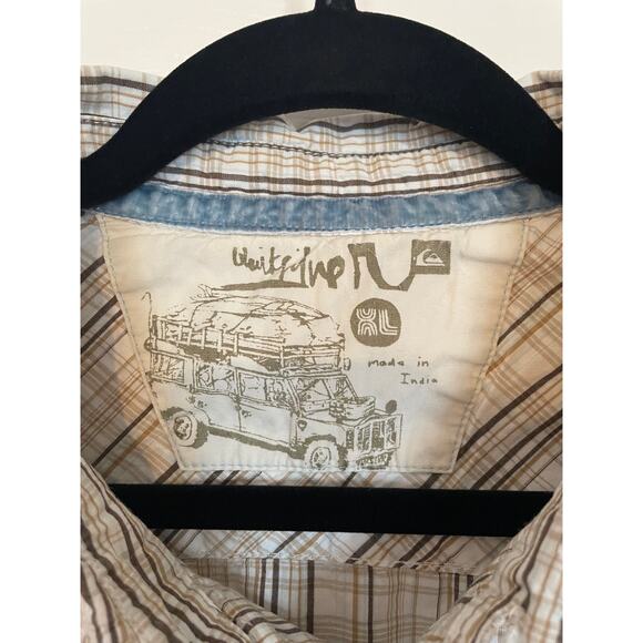 QuikSilver Mens Button Up Long Sleeve Polo, 100% Cotton, Style#F109196, Size XL - Picture 4 of 13